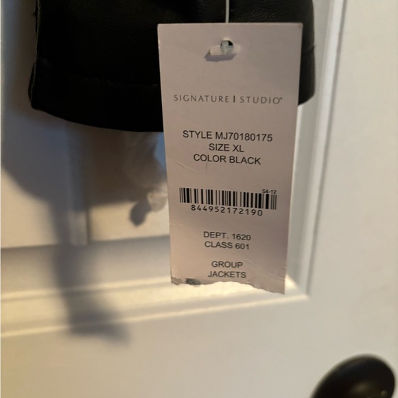 Black Faux Leather Jacket - Picture 2 of 6